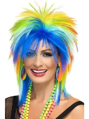 80s Rainbow Wig