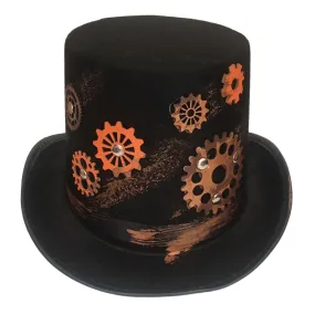 Adult Steam Punk Hat With Cogs