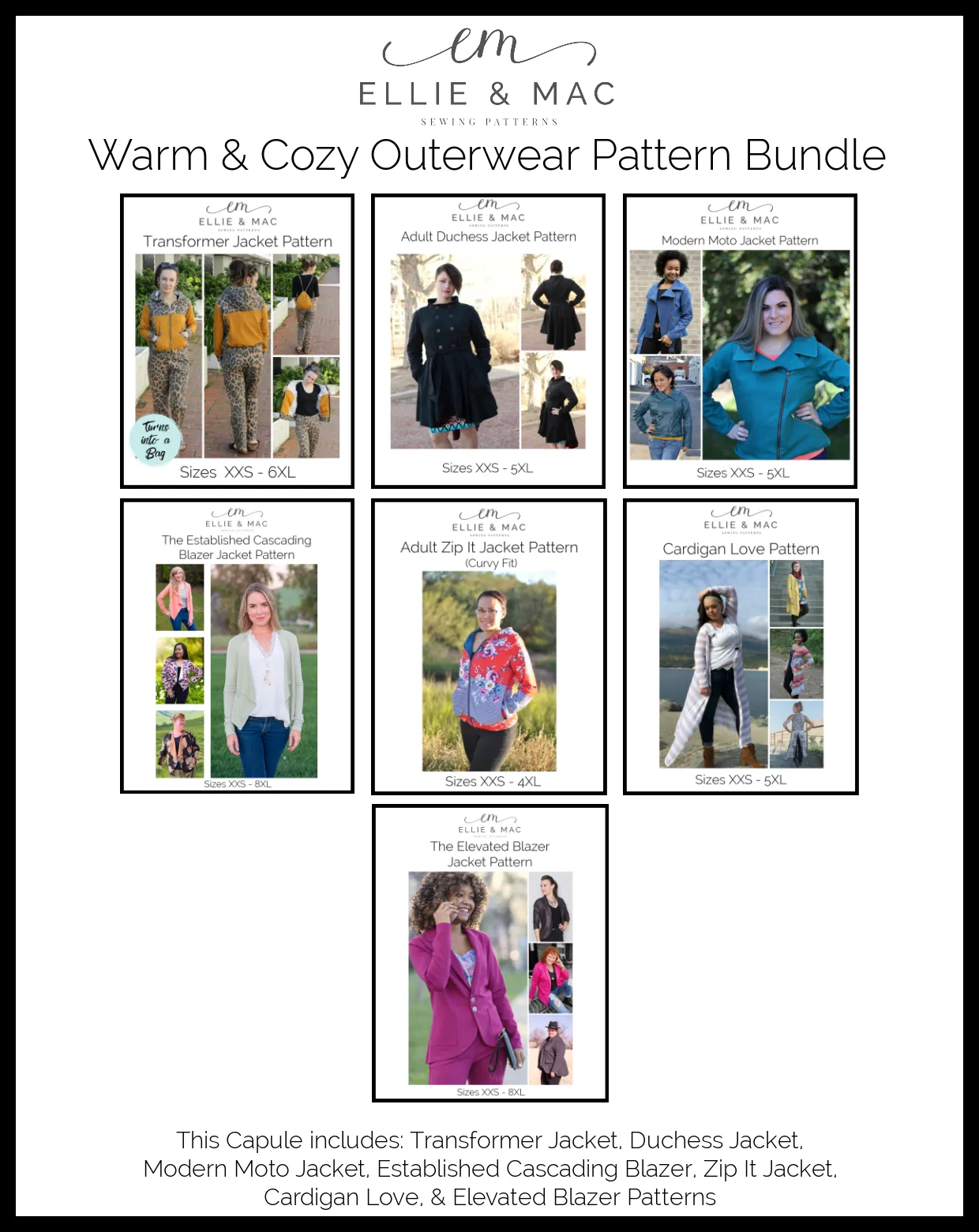 Adult Warm & Cozy Outerwear Pattern Bundle