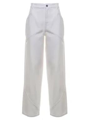 Alberta Ferretti High Waist Straight Leg Trousers