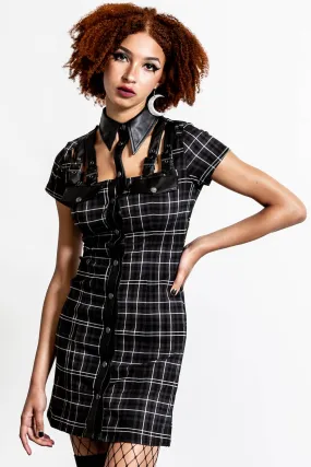 All Attitude Cut-Out Dress [ASH TARTAN] - Resurrect