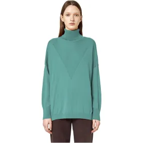 Alpha Studio Green Silk Sweater