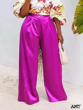 Amy Fashion - High Waist Wide Leg Pants