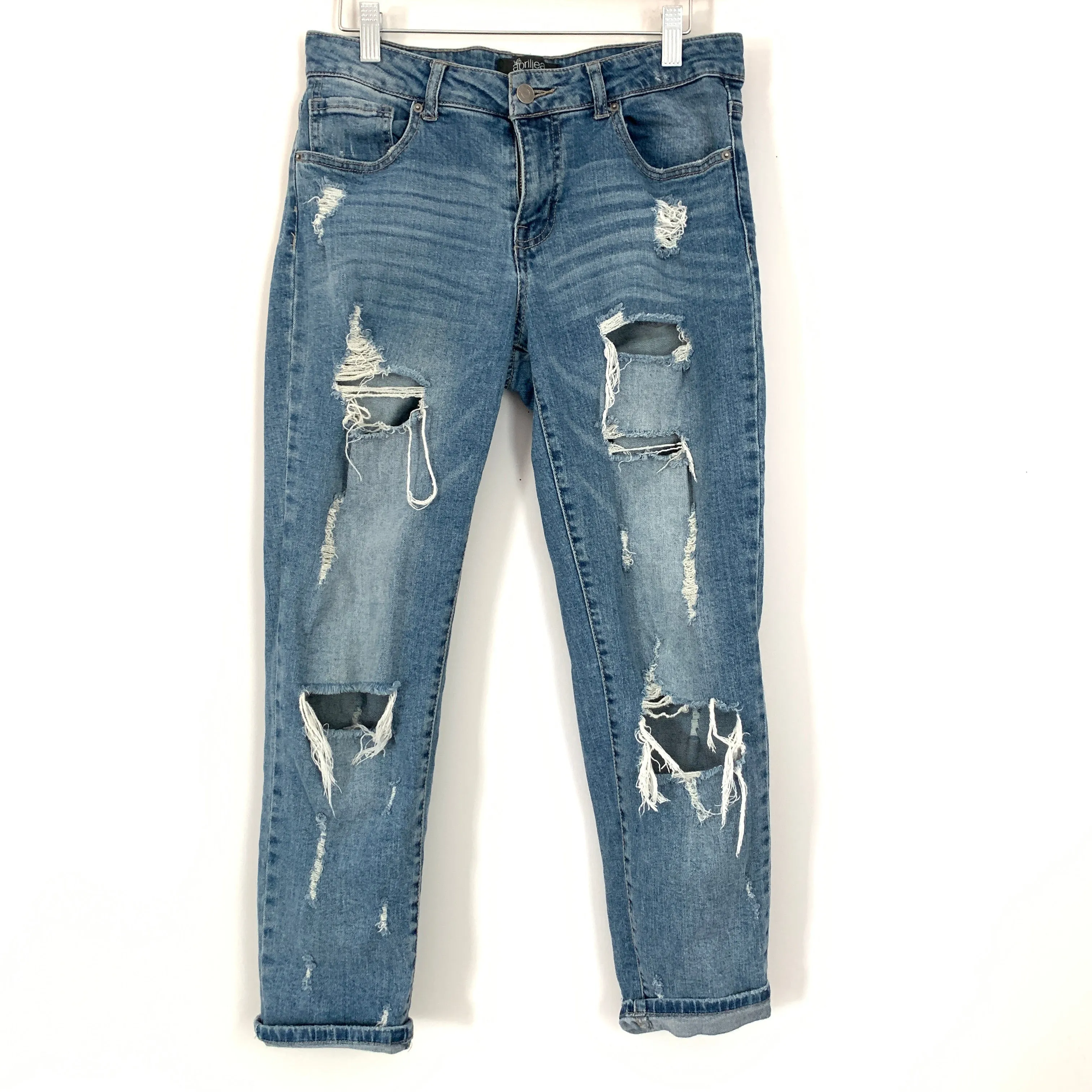 April Jeans Distressed Jeans- Size 5 (Inseam 25")