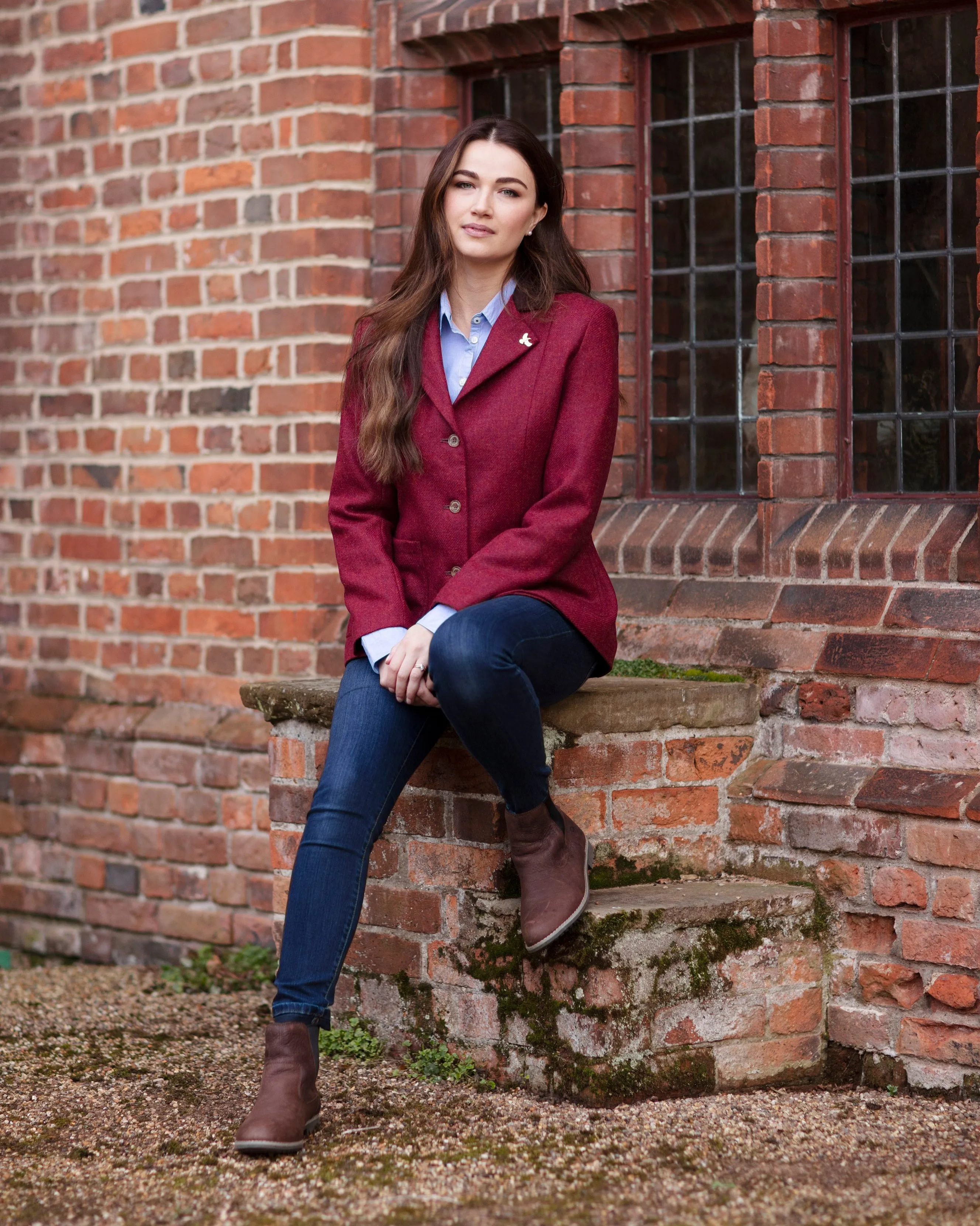 Arena Tweed Blazer - Jalapeno Red