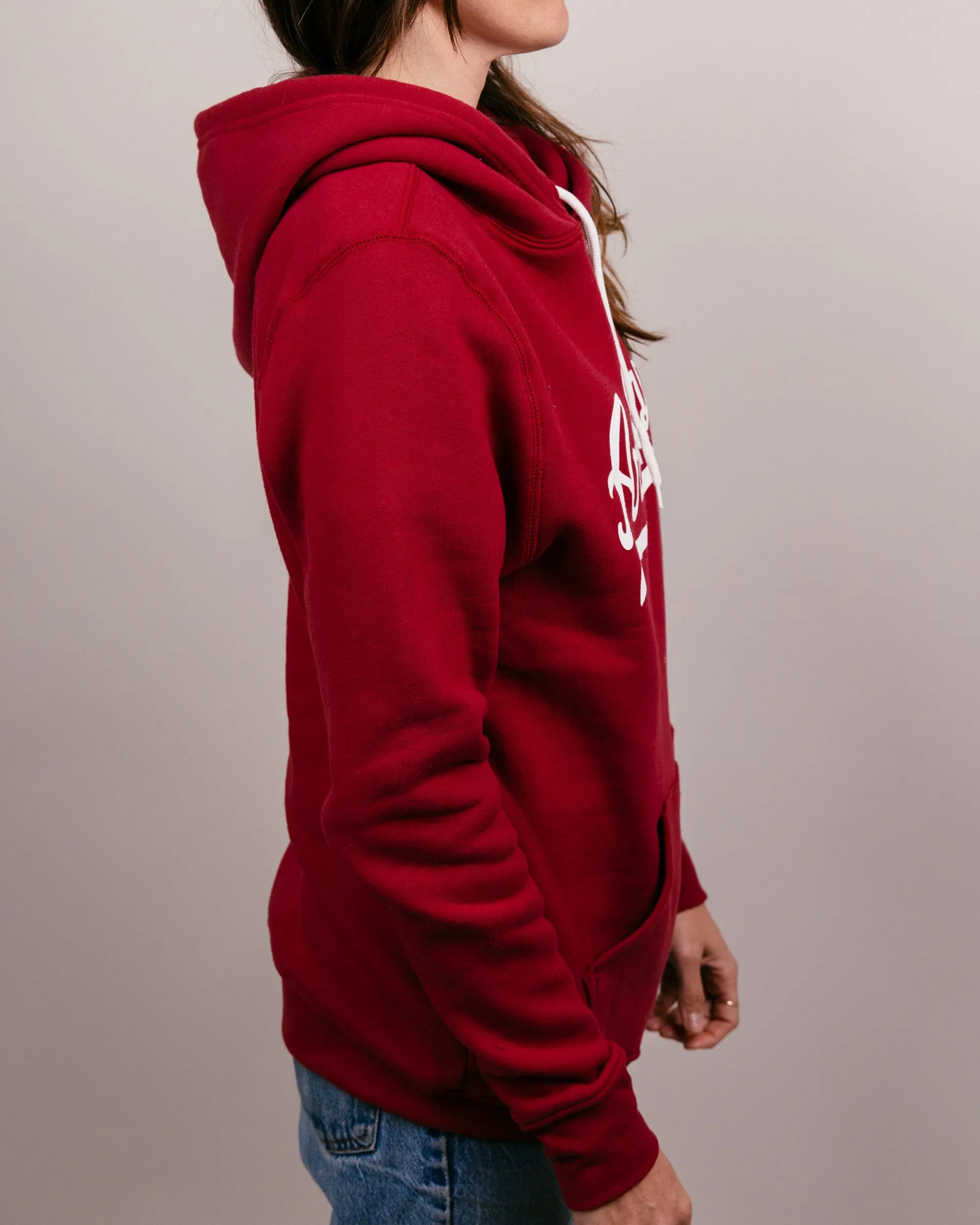 Arkansas Script Cardinal Hoodie