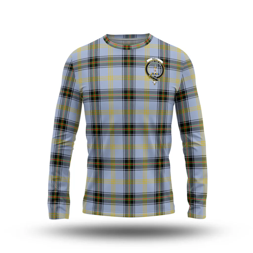 Bell Tartan Long Sleeve T-Shirt with Family Crest