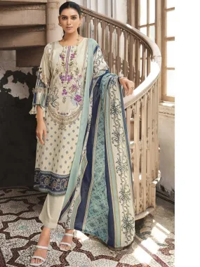 Belliza Cotton Embroidered Unstitched Women Suit Dress Materials