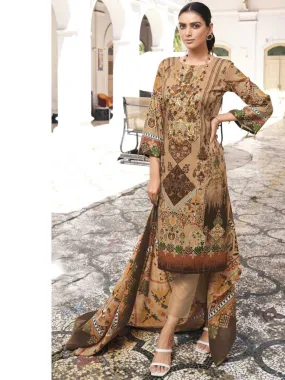 Belliza Cotton Pakistani Print Unstitched Women Suit Material 005