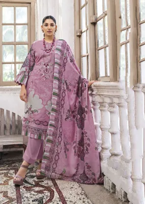 Belliza Cotton Pakistani Print Unstitched Women Suit Material Pink