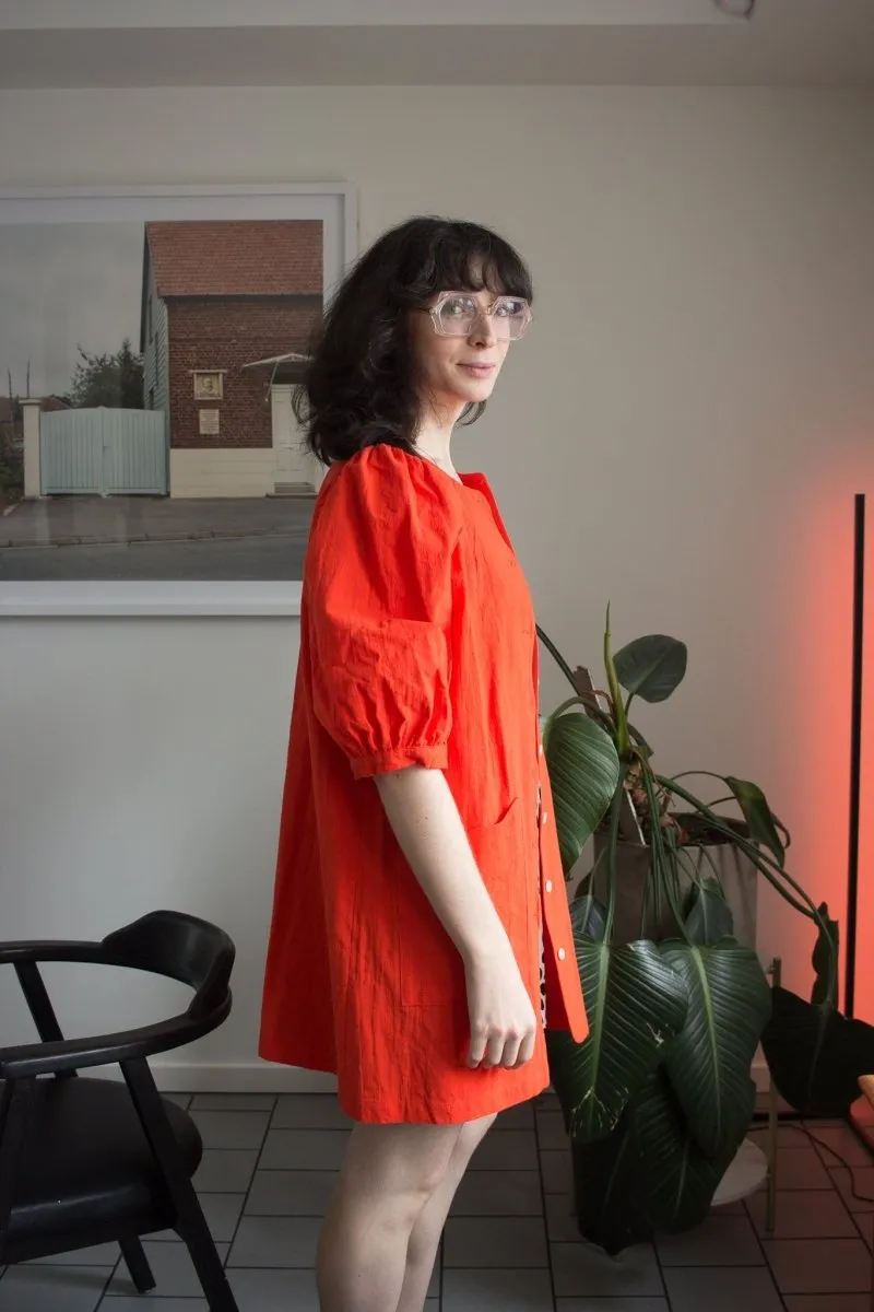 Birds of North America Wideawake Dress - Blood Orange (Online Exclusive)