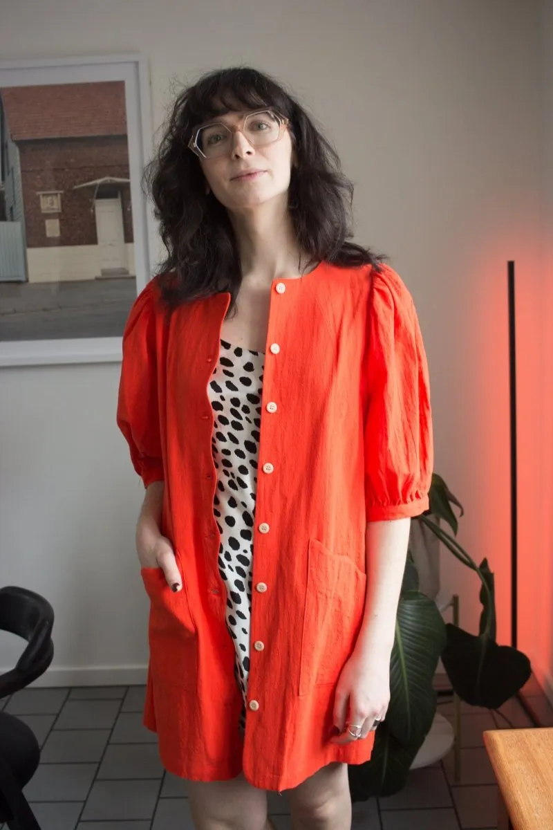 Birds of North America Wideawake Dress - Blood Orange (Online Exclusive)