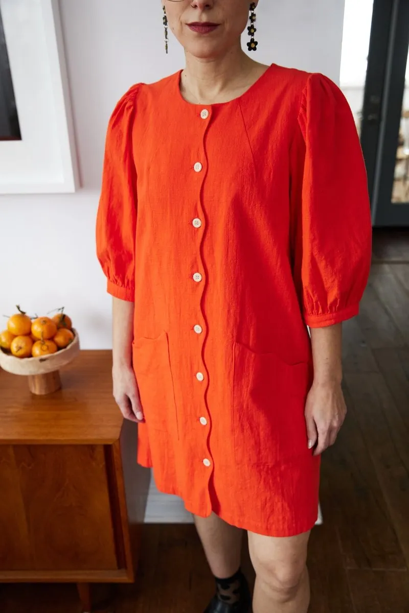 Birds of North America Wideawake Dress - Blood Orange (Online Exclusive)