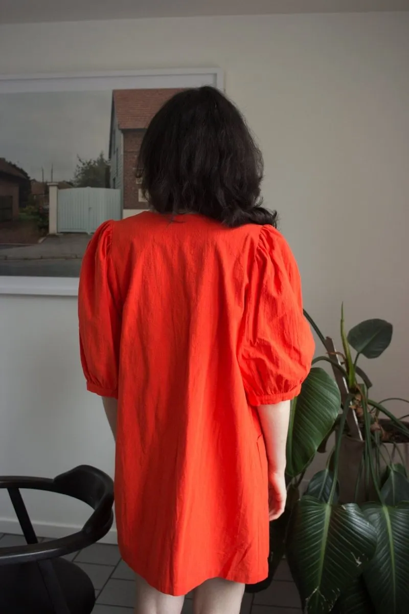 Birds of North America Wideawake Dress - Blood Orange (Online Exclusive)