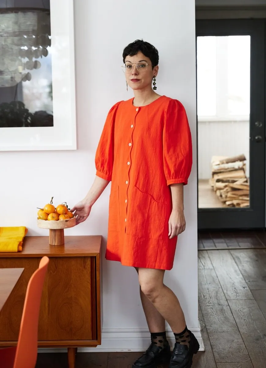 Birds of North America Wideawake Dress - Blood Orange (Online Exclusive)