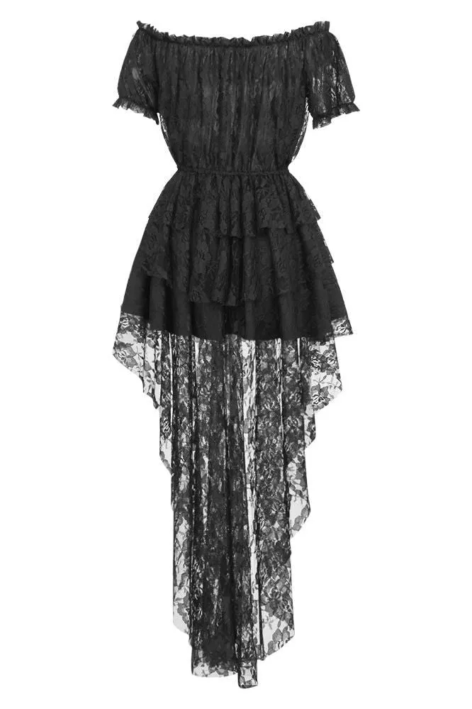 Black High Low Lace Dress