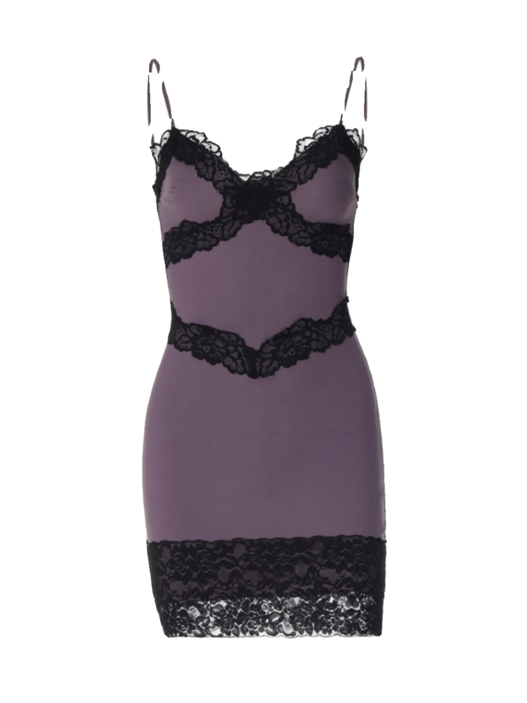 Bonnyshow Eman Lace Detail Bodycon Mini Dress