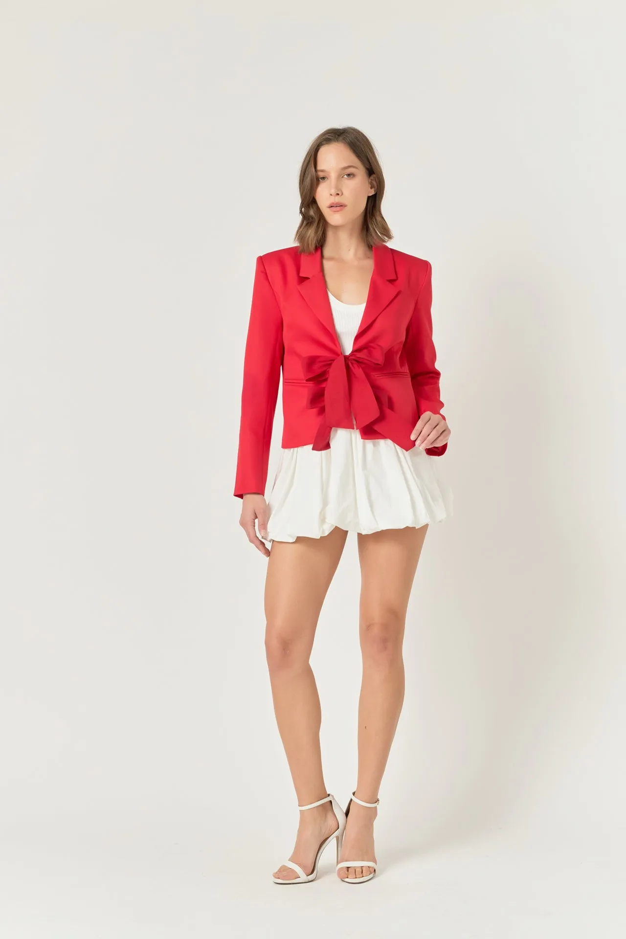 Bow Contrast Blazer