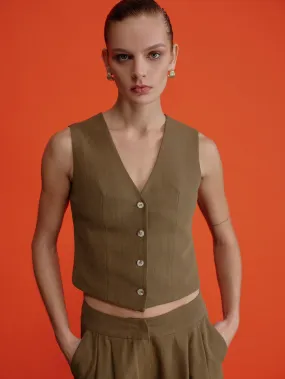 Brita Vest In Khaki