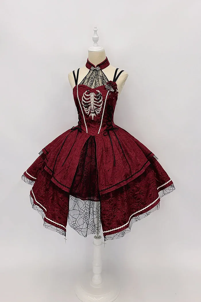 Broken Heart ~ Gothic Lolita Dress Asymmetrical Midi Party Dress by Alice Girl ~ Pre-order