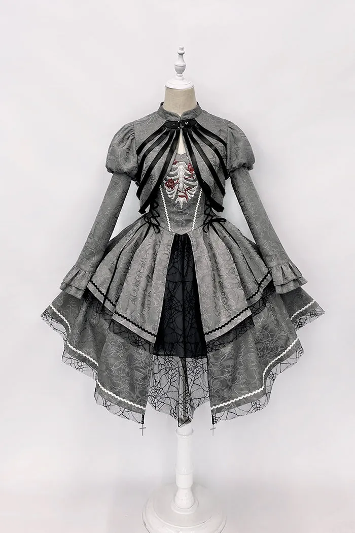 Broken Heart ~ Gothic Lolita Dress Asymmetrical Midi Party Dress by Alice Girl ~ Pre-order