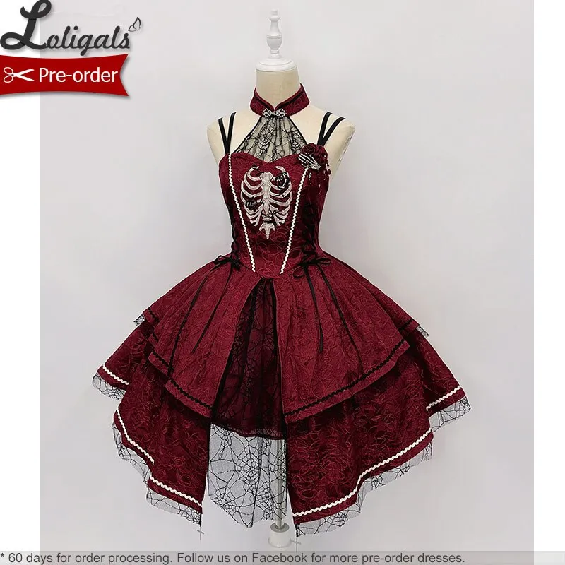 Broken Heart ~ Gothic Lolita Dress Asymmetrical Midi Party Dress by Alice Girl ~ Pre-order