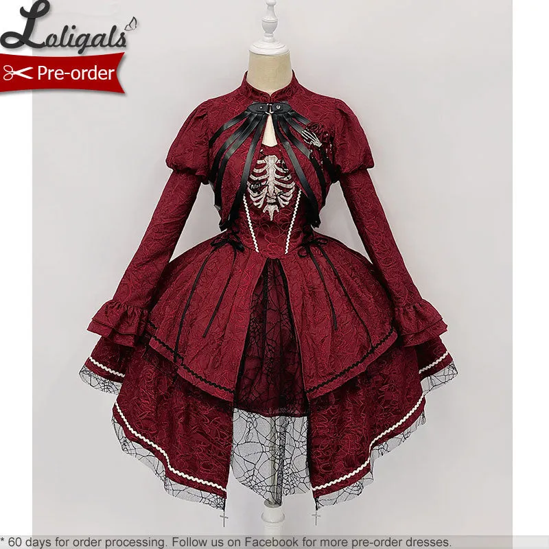 Broken Heart ~ Gothic Lolita Dress Asymmetrical Midi Party Dress by Alice Girl ~ Pre-order