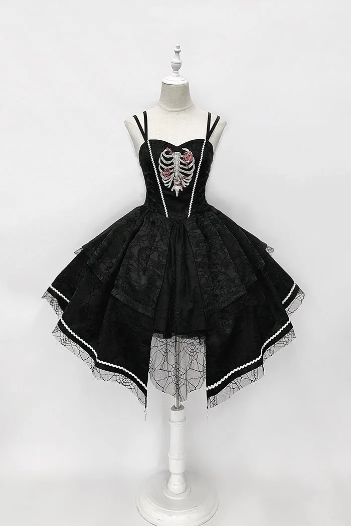 Broken Heart ~ Gothic Lolita Dress Asymmetrical Midi Party Dress by Alice Girl ~ Pre-order