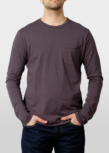 Brooklyn Denim Co. Cotton Pocket Long Sleeve Crewneck Shirt