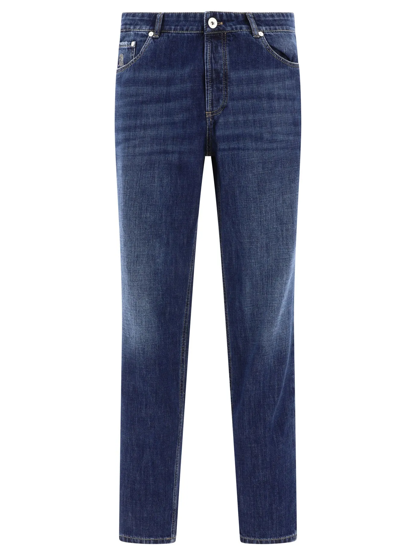 BRUNELLO CUCINELLI 24SS Men's Denim Straight Pants in Blue