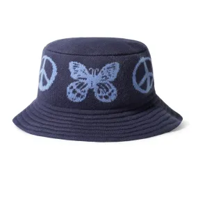 BUTTER GOODS TOUR KNIT BUCKET HAT NAVY