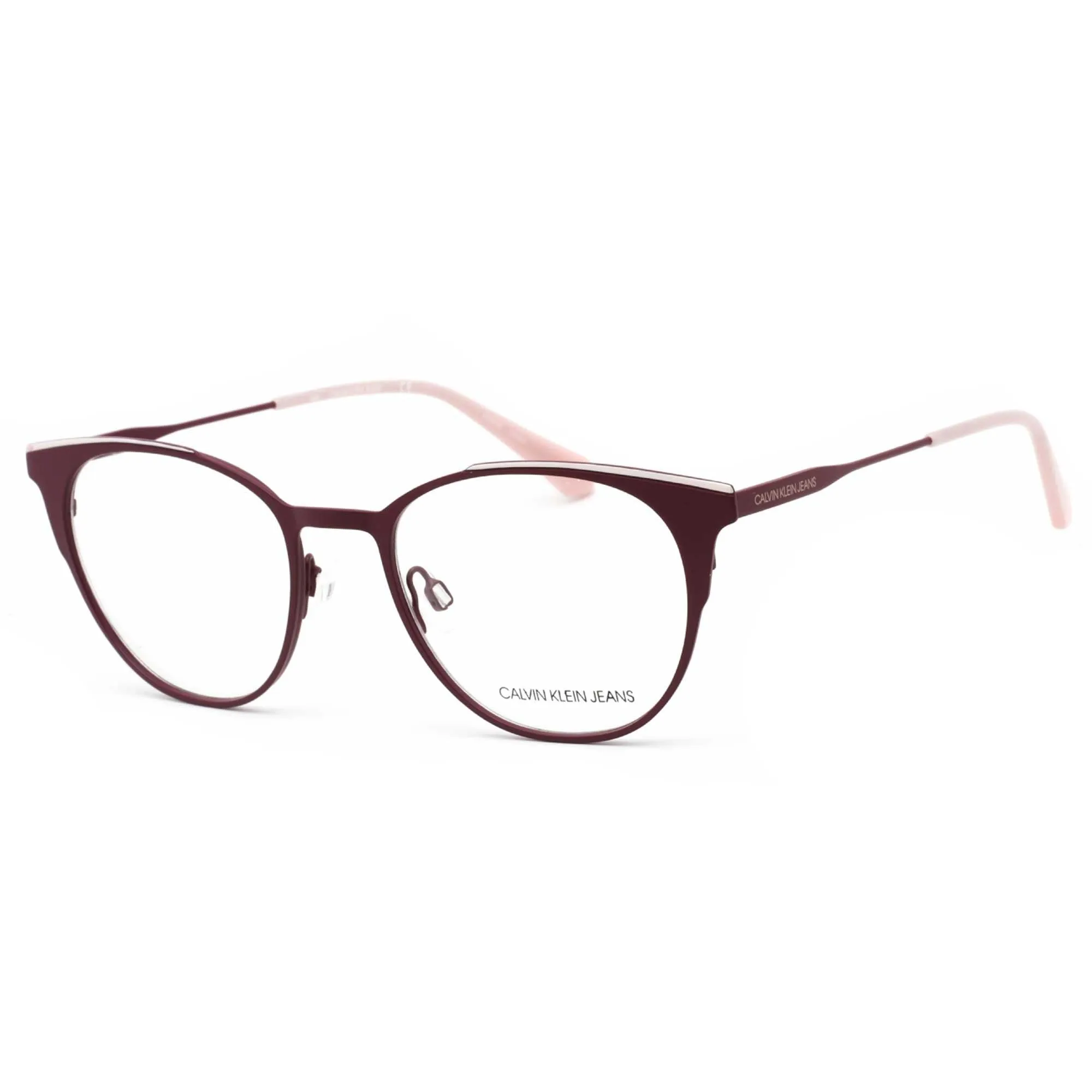 Calvin Klein Jeans Unisex Eyeglasses - Purple/Crystal Pink Cat Eye | CKJ21208 502