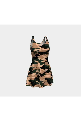 Camouflage Flare Dress