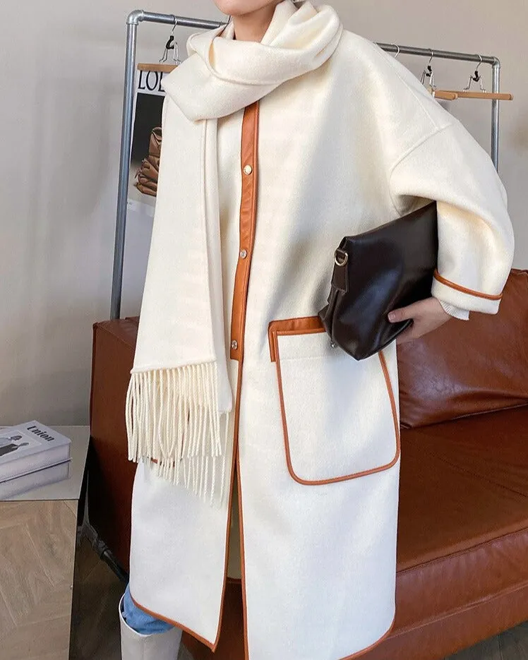 Cashmere overcoat retro Vintage double-sided wool coat