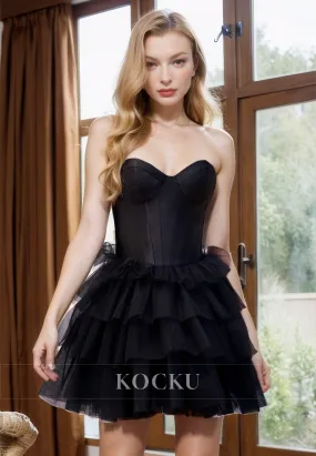 Chic & Modern Off-Shoulder A-Line Sleeveless Party Homecoming Dress