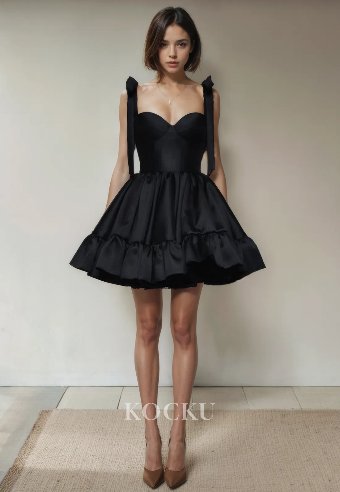 Chic & Modern Straps Square A-Line Party Homecoming Dress