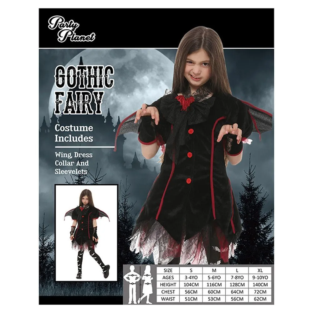 Children Gothic Fairy Girl Costume