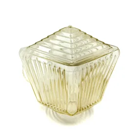 Clear Stepped and Ridged Porch Light Shade