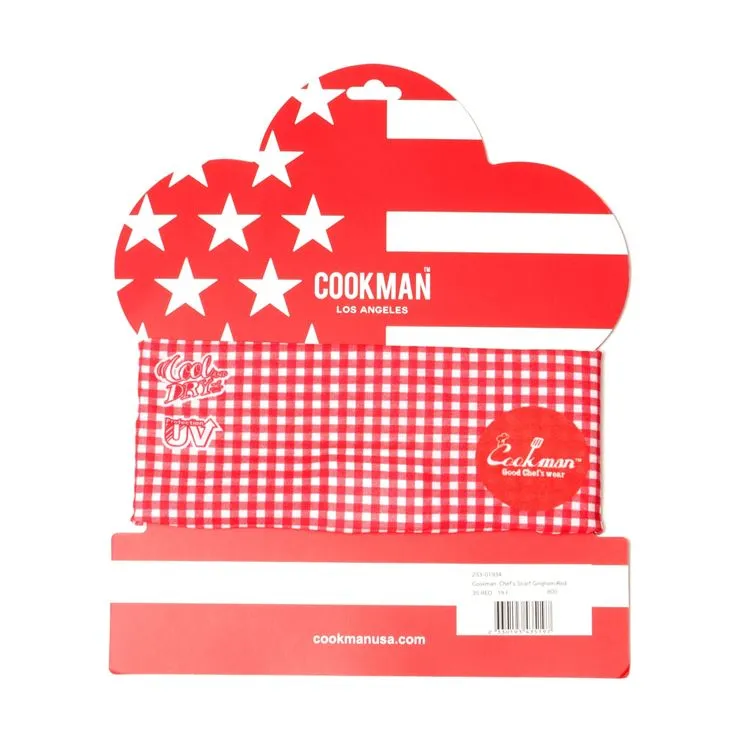 Cookman Chef's Scarf - Gingham : Red