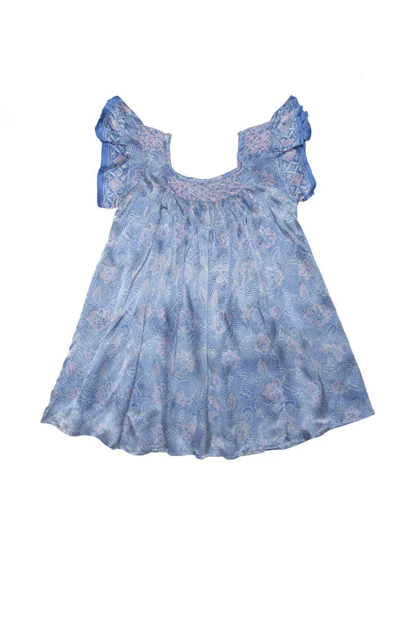 daisy dress Blue Silk - online exclusive