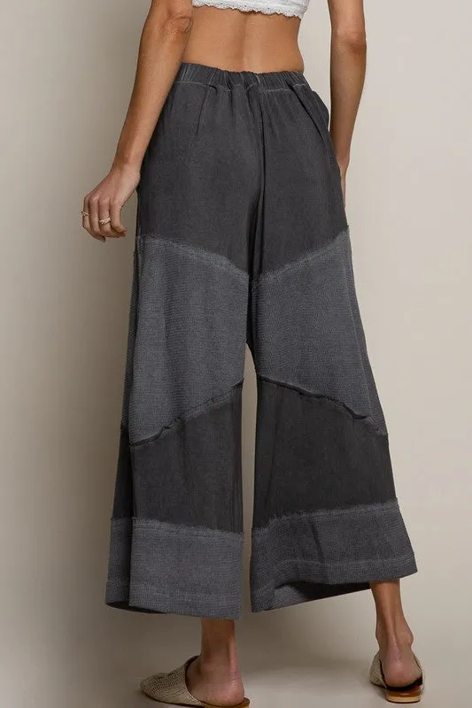 Declan Contrasting Color Elastic Waist Pants