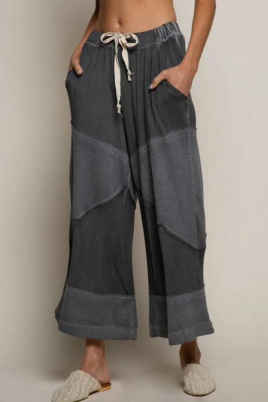 Declan Contrasting Color Elastic Waist Pants