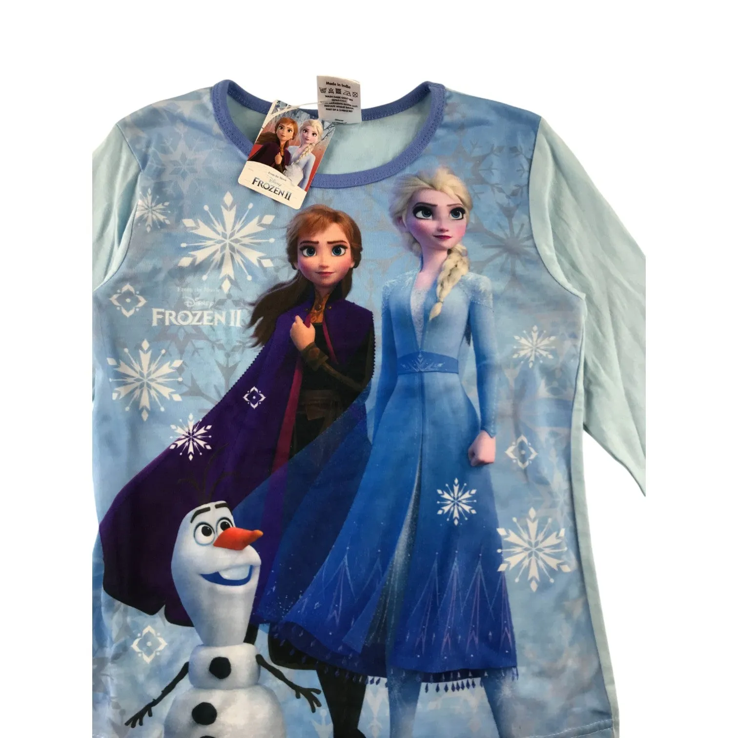 Disney Frozen t-shirt 7-8 years light blue long sleeve print top