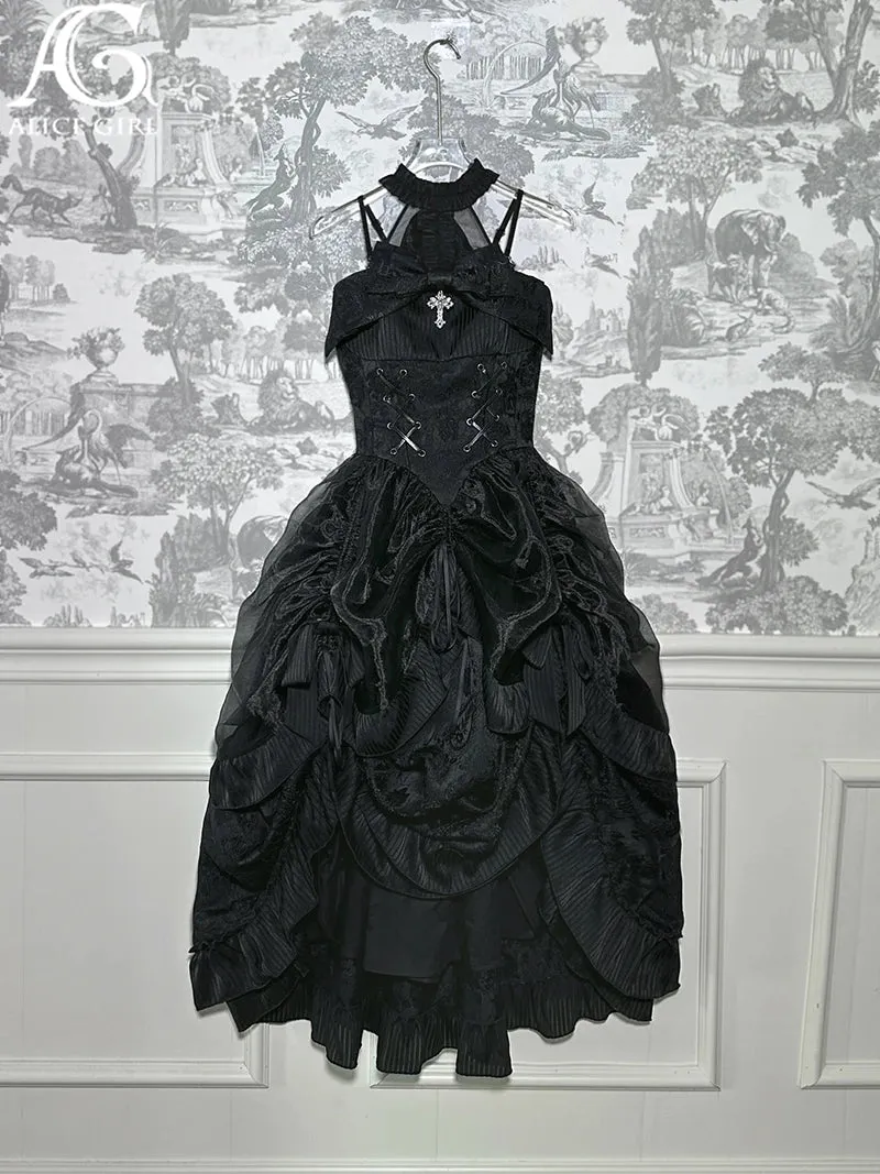 Dolls' Secret ~ Gothic Halter Neck Dress High Low Party Dress by Alice Girl ~ Pre-order