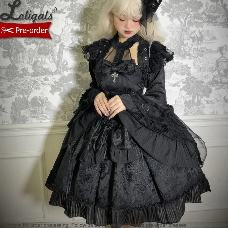 Dolls' Secret ~ Gothic Halter Neck Dress High Low Party Dress by Alice Girl ~ Pre-order