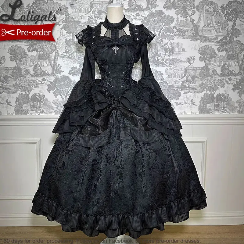 Dolls' Secret ~ Gothic Halter Neck Dress High Low Party Dress by Alice Girl ~ Pre-order