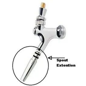 Draft Beer Faucet Spout Extension, European Spout Apperance