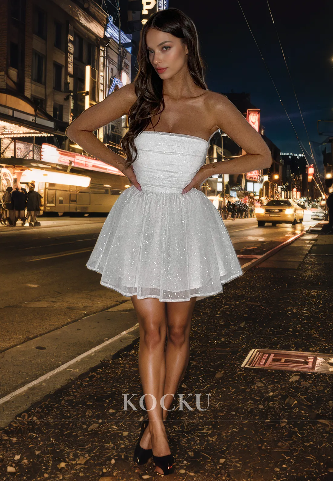 Elegant & Simple Off-Shoulder A-Line Party Homecoming Dress With Bowknot