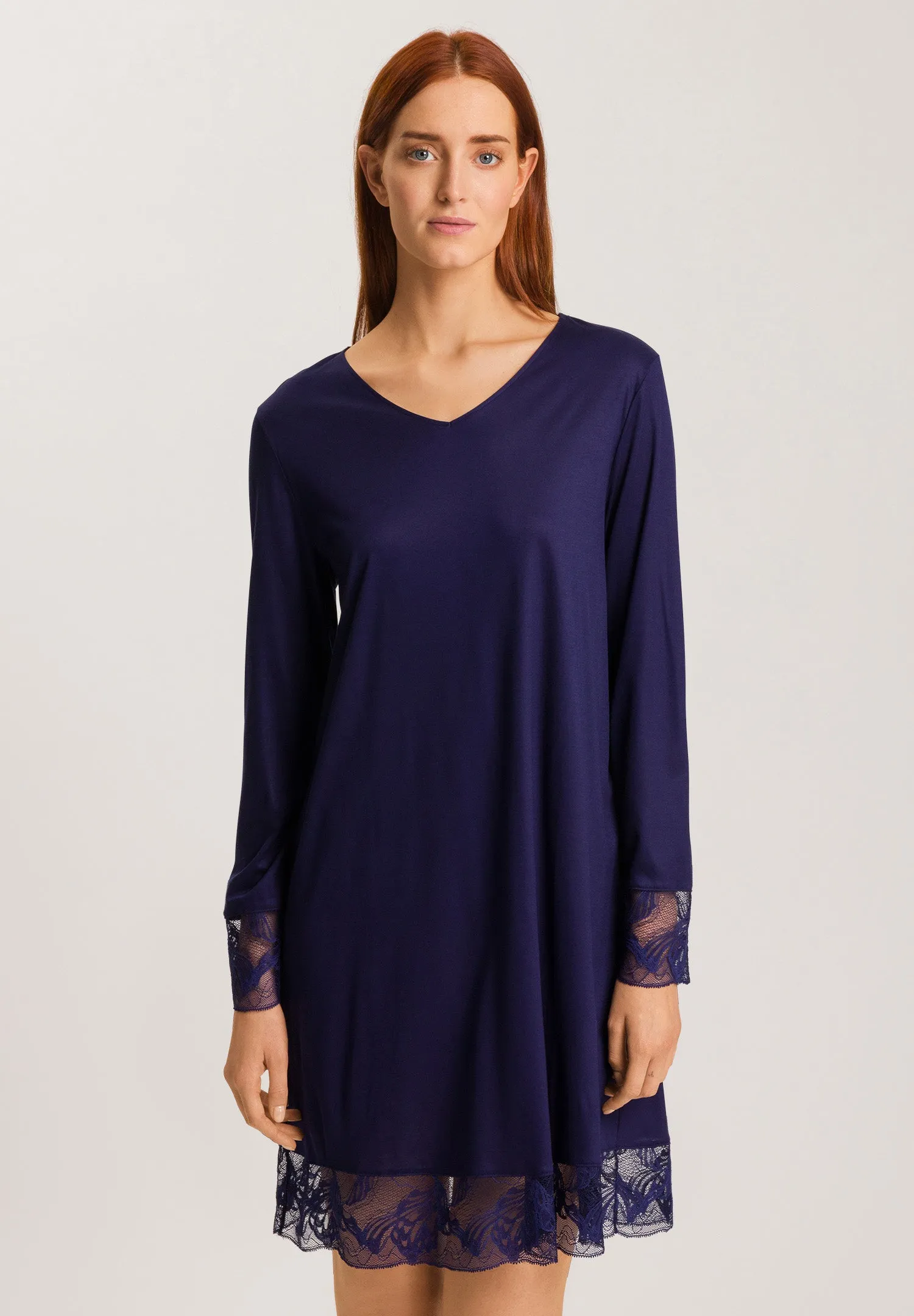 Eva TENCEL™ Lace Trim Tank Nightgown | Evening Blue 74885-2621