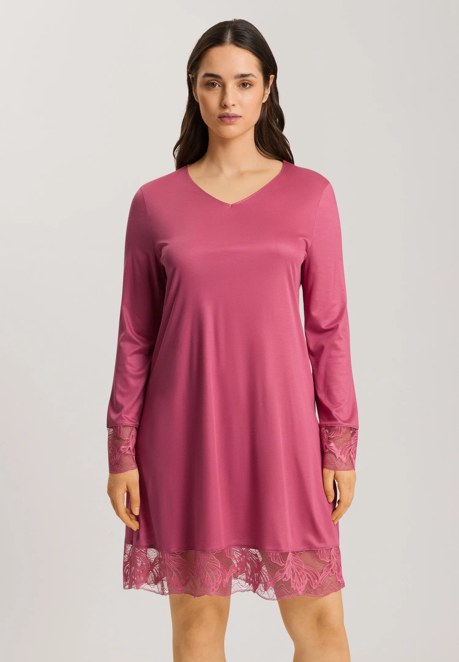 Eva TENCEL™ Lace Trim Tank Nightgown | Rose Wine 74885-2414